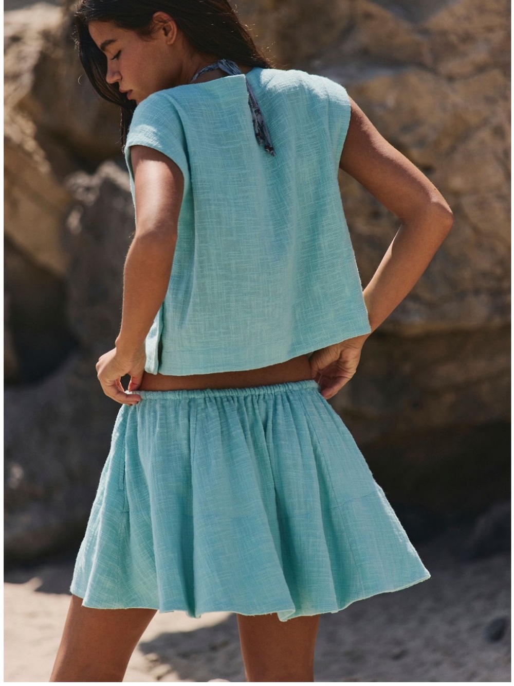 Free People Skye Mini Skirt Set NWT M - Picture 2 of 13